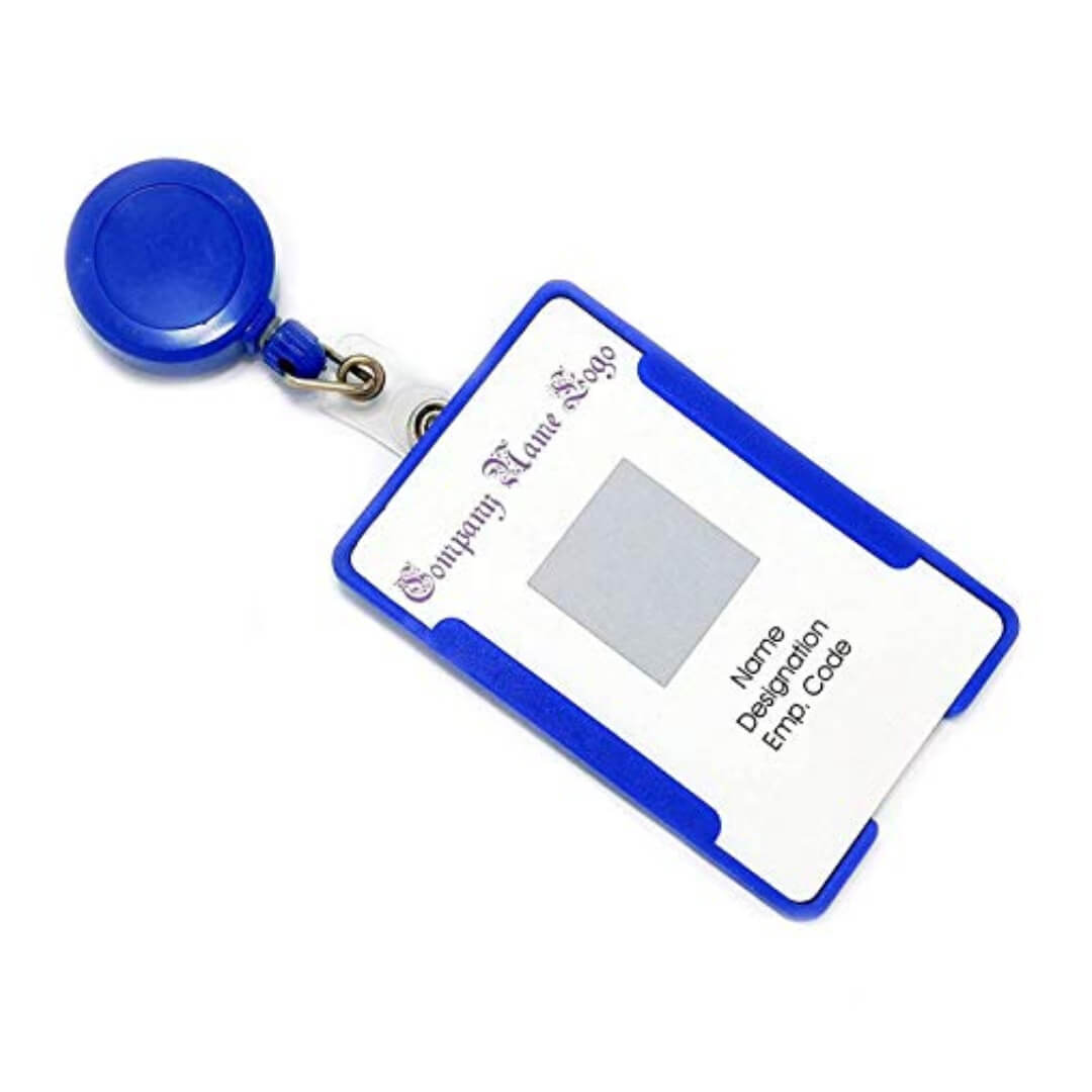 Heavy Duty Retractable Badge Holder with Waterproof Zip Lock Vertical –