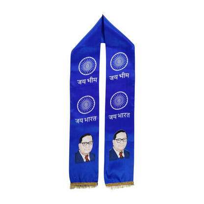 Jai Bhim Muffler, (Pack of 25) Baba Saheb Ambedkar Scarf, Pancha, Gamcha, Dupatta, Patka With Photo, (Blue)