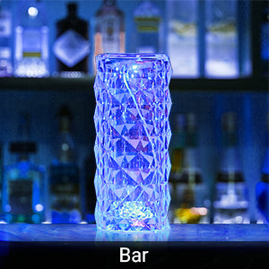 Led Crystal Lampe de Table Diamond Rose Bar Night Light Touch