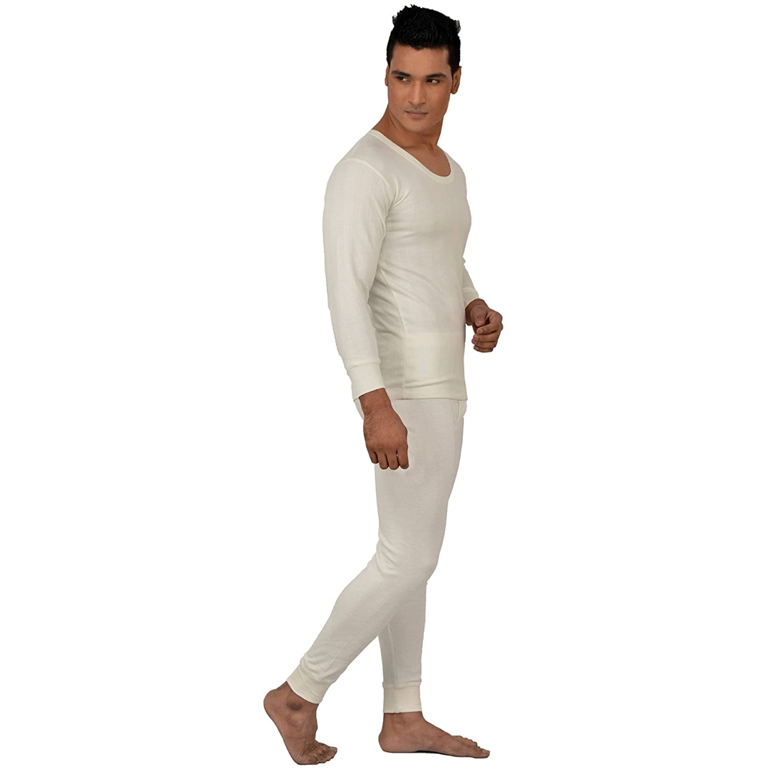 Lux Inferno Men's Winter Cotton Thermal Set Full sleeve Round neck