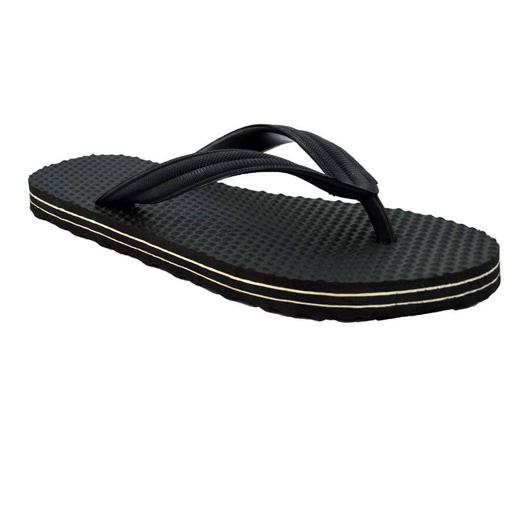 Mens Black Health Flip Flops Slippers Slipper WHATSHOP.IN