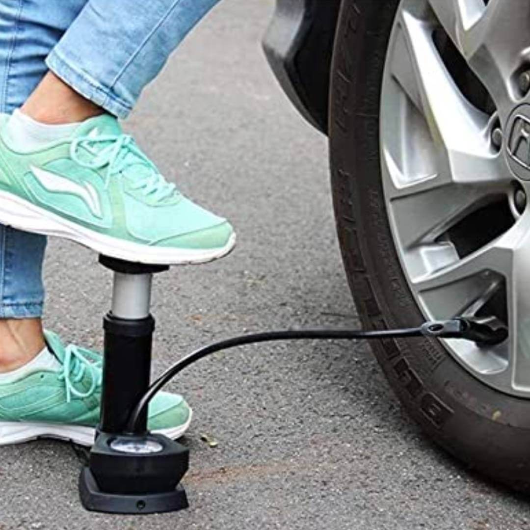 Portable Bike Pump Foot Activated Floor Pump Air Pump for car and