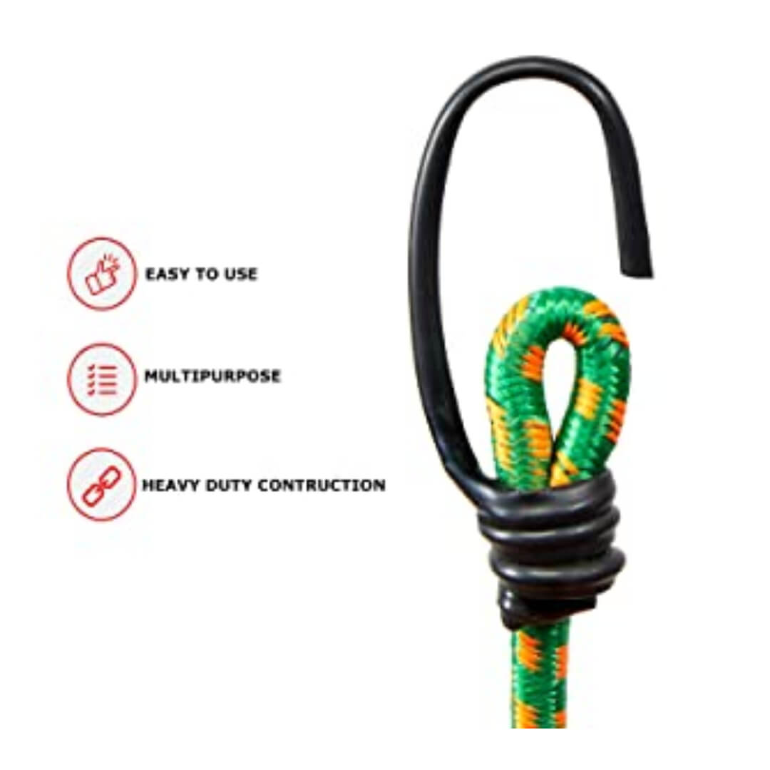 Luggage Rope with Hooks (1.8 Meter)  High Strength Elastic Bungee/Sho –
