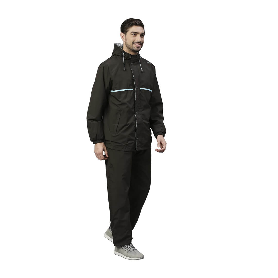 Packerism backpack style raincoat paired with nylon black rain pants -  Khaki - Shop Outperform Rain-wear Shop Umbrellas & Rain Gear - Pinkoi